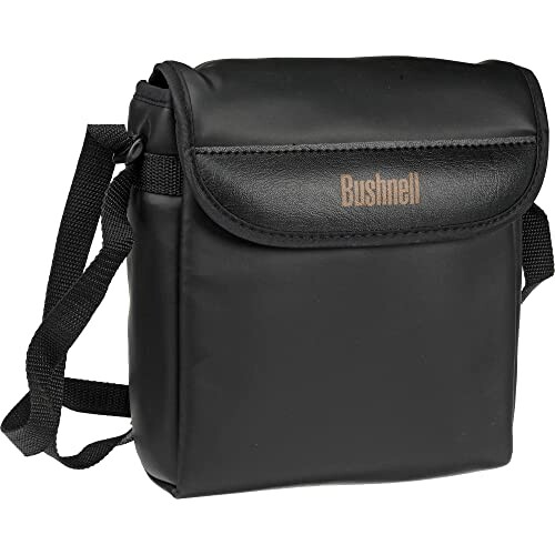 Black shoulder bag with adjustable strap
