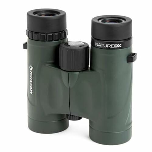 Celestron Nature DX binoculars with green body and black eyepieces