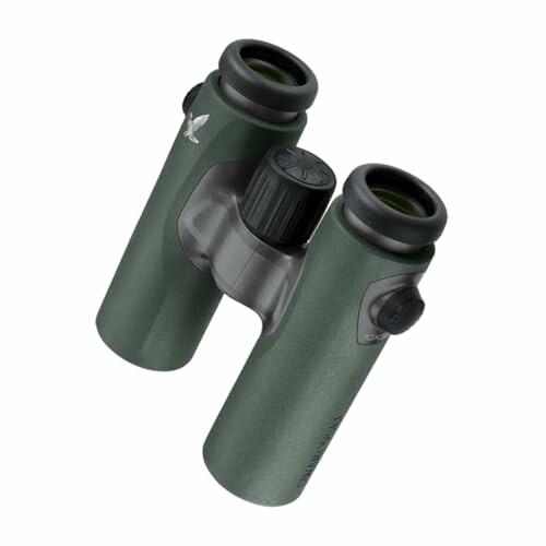 Green binoculars with black eyepieces