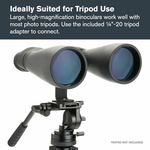 Large binoculars mounted on a tripod