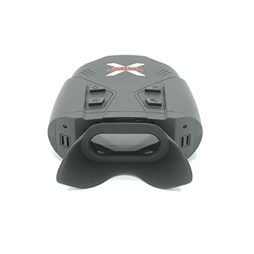 Front view of night vision binoculars with buttons.