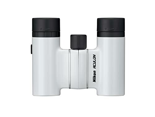 Nikon Aculon compact white binoculars.