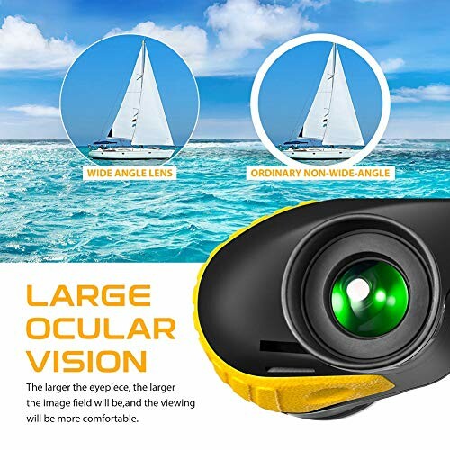 Comparison of wide angle lens and ordinary lens with sailboats on the ocean.